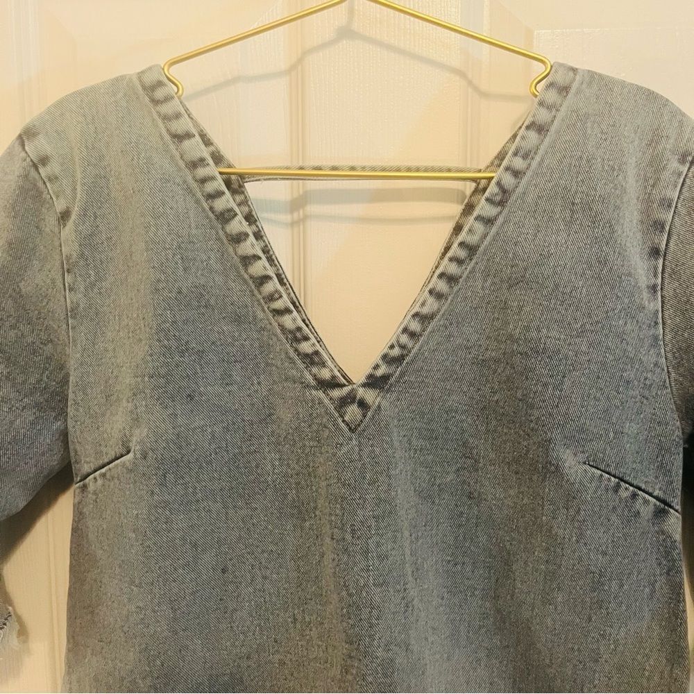 Free People Denim Ruffle Dress - Picture 3 of 10